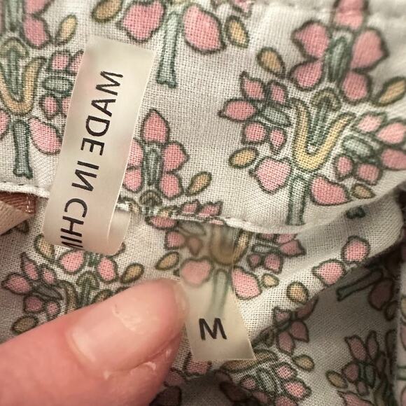 Soft Surroundings Paisley Floral Cotton Voile Tabitha Tunic Top Boho Medium - Picture 7 of 9